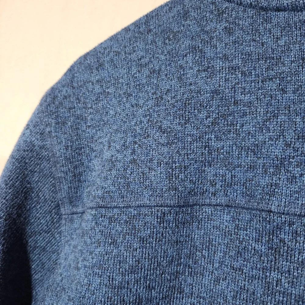The North Face Gordon Lyons Mens Blue Heather 1/4 Zip Fleece Pullover Large